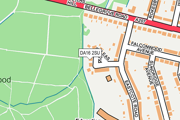 DA16 2SU map - OS OpenMap – Local (Ordnance Survey) DA16 2SU map - OS OpenMap – Local (Ordnance Survey)