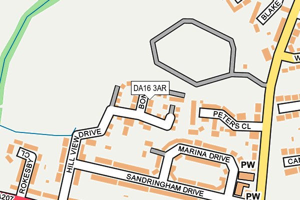 DA16 3AR map - OS OpenMap – Local (Ordnance Survey) DA16 3AR map - OS OpenMap – Local (Ordnance Survey)