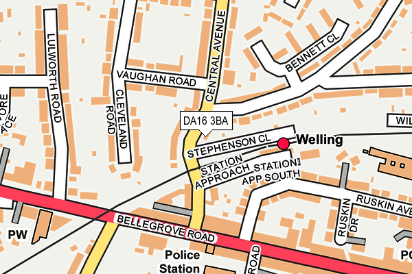 DA16 3BA map - OS OpenMap – Local (Ordnance Survey) DA16 3BA map - OS OpenMap – Local (Ordnance Survey)