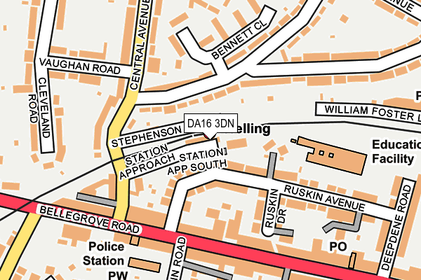 DA16 3DN map - OS OpenMap – Local (Ordnance Survey) DA16 3DN map - OS OpenMap – Local (Ordnance Survey)