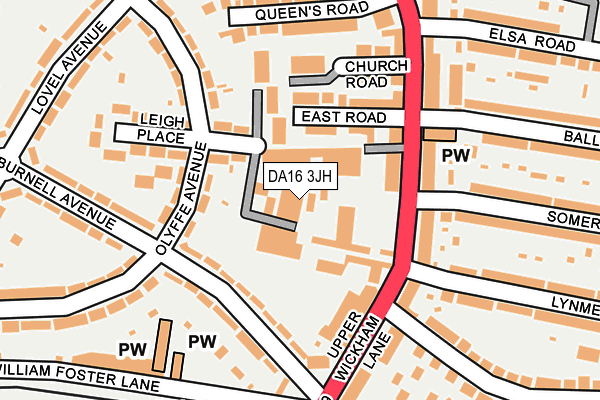 DA16 3JH map - OS OpenMap – Local (Ordnance Survey) DA16 3JH map - OS OpenMap – Local (Ordnance Survey)