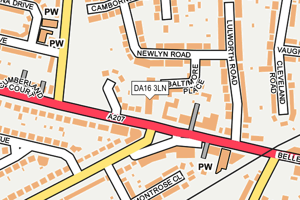 DA16 3LN map - OS OpenMap – Local (Ordnance Survey) DA16 3LN map - OS OpenMap – Local (Ordnance Survey)