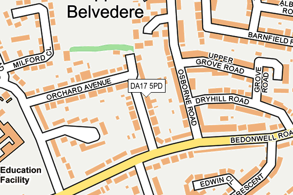 DA17 5PD map - OS OpenMap – Local (Ordnance Survey) DA17 5PD map - OS OpenMap – Local (Ordnance Survey)
