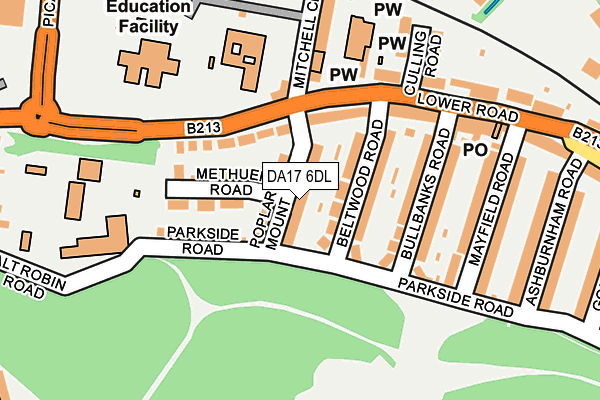 DA17 6DL map - OS OpenMap – Local (Ordnance Survey)