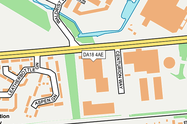 DA18 4AE map - OS OpenMap – Local (Ordnance Survey) DA18 4AE map - OS OpenMap – Local (Ordnance Survey)