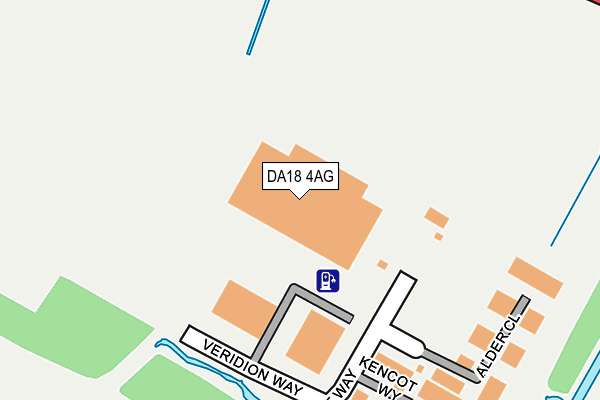 DA18 4AG map - OS OpenMap – Local (Ordnance Survey)
