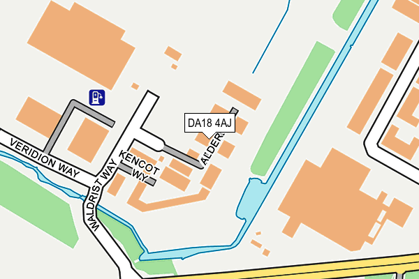 DA18 4AJ map - OS OpenMap – Local (Ordnance Survey) DA18 4AJ map - OS OpenMap – Local (Ordnance Survey)