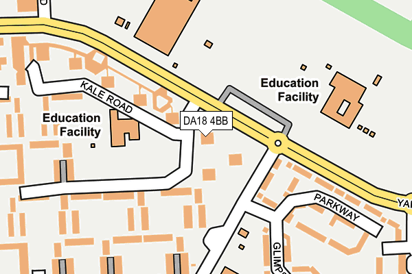 DA18 4BB map - OS OpenMap – Local (Ordnance Survey) DA18 4BB map - OS OpenMap – Local (Ordnance Survey)