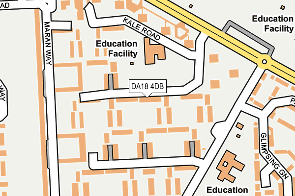 DA18 4DB map - OS OpenMap – Local (Ordnance Survey) DA18 4DB map - OS OpenMap – Local (Ordnance Survey)