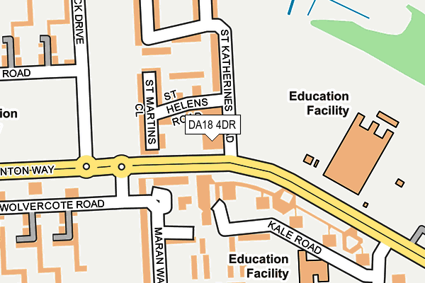 DA18 4DR map - OS OpenMap – Local (Ordnance Survey) DA18 4DR map - OS OpenMap – Local (Ordnance Survey)