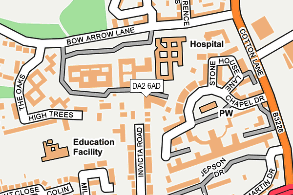 DA2 6AD map - OS OpenMap – Local (Ordnance Survey) DA2 6AD map - OS OpenMap – Local (Ordnance Survey)