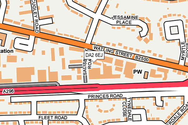 DA2 6EJ map - OS OpenMap – Local (Ordnance Survey) DA2 6EJ map - OS OpenMap – Local (Ordnance Survey)