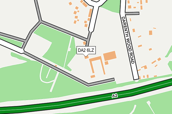 DA2 6LZ map - OS OpenMap – Local (Ordnance Survey)