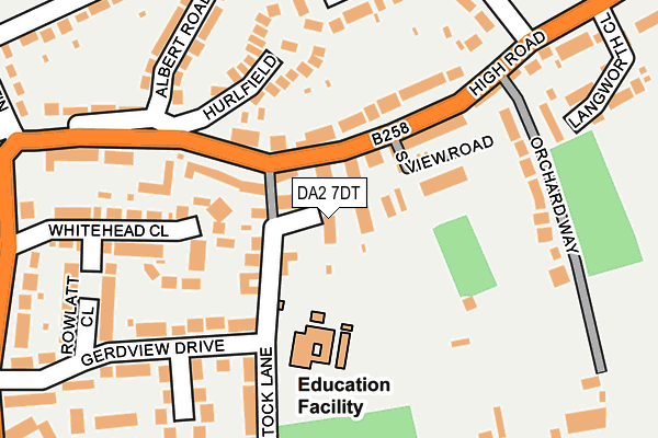 DA2 7DT map - OS OpenMap – Local (Ordnance Survey) DA2 7DT map - OS OpenMap – Local (Ordnance Survey)