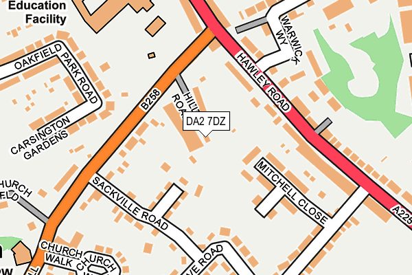 DA2 7DZ map - OS OpenMap – Local (Ordnance Survey) DA2 7DZ map - OS OpenMap – Local (Ordnance Survey)