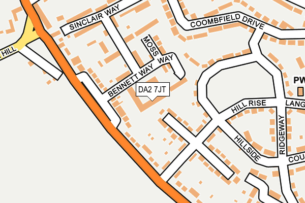 DA2 7JT map - OS OpenMap – Local (Ordnance Survey) DA2 7JT map - OS OpenMap – Local (Ordnance Survey)