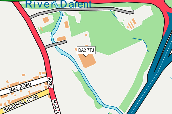 DA2 7TJ map - OS OpenMap – Local (Ordnance Survey) DA2 7TJ map - OS OpenMap – Local (Ordnance Survey)