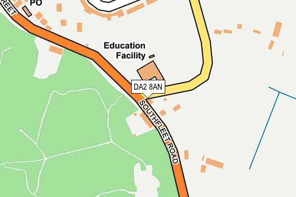 DA2 8AN map - OS OpenMap – Local (Ordnance Survey) DA2 8AN map - OS OpenMap – Local (Ordnance Survey)