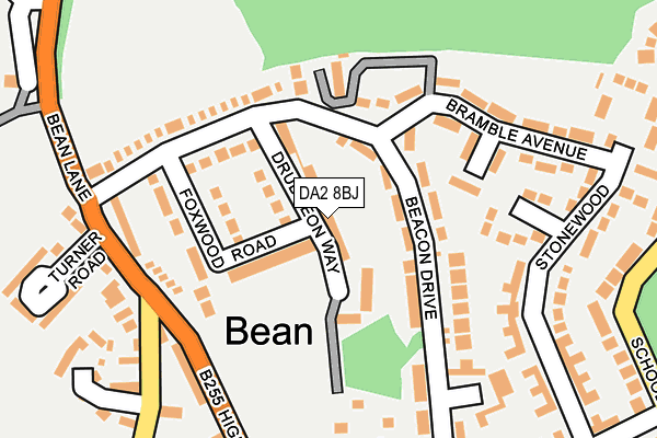 DA2 8BJ map - OS OpenMap – Local (Ordnance Survey) DA2 8BJ map - OS OpenMap – Local (Ordnance Survey)