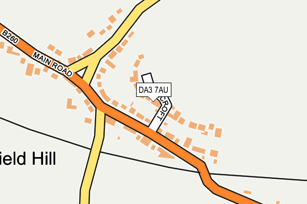 DA3 7AU map - OS OpenMap – Local (Ordnance Survey) DA3 7AU map - OS OpenMap – Local (Ordnance Survey)