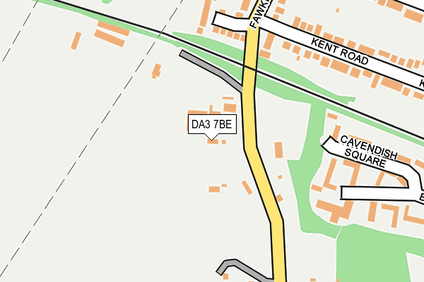 DA3 7BE map - OS OpenMap – Local (Ordnance Survey) DA3 7BE map - OS OpenMap – Local (Ordnance Survey)