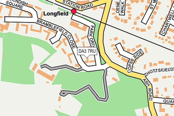DA3 7RU map - OS OpenMap – Local (Ordnance Survey) DA3 7RU map - OS OpenMap – Local (Ordnance Survey)