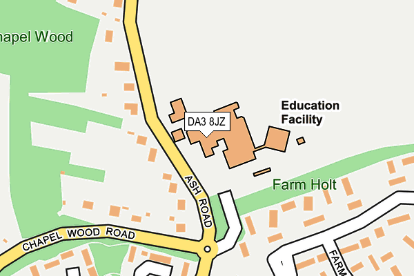 DA3 8JZ map - OS OpenMap – Local (Ordnance Survey) DA3 8JZ map - OS OpenMap – Local (Ordnance Survey)