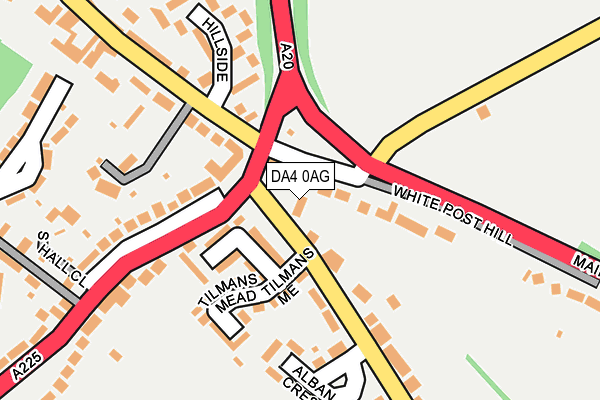 DA4 0AG map - OS OpenMap – Local (Ordnance Survey) DA4 0AG map - OS OpenMap – Local (Ordnance Survey)