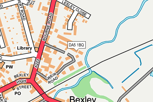 DA5 1BQ map - OS OpenMap – Local (Ordnance Survey)