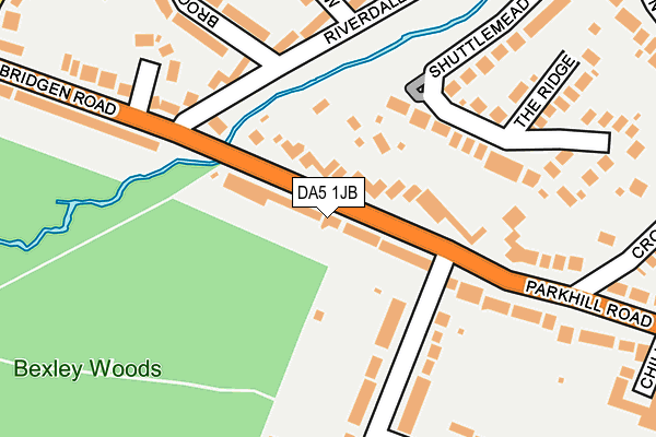 DA5 1JB map - OS OpenMap – Local (Ordnance Survey) DA5 1JB map - OS OpenMap – Local (Ordnance Survey)