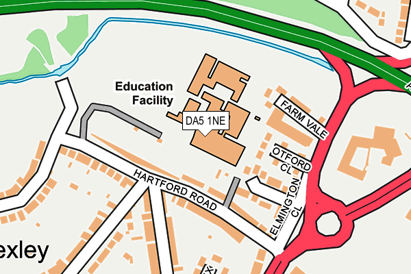 DA5 1NE map - OS OpenMap – Local (Ordnance Survey)