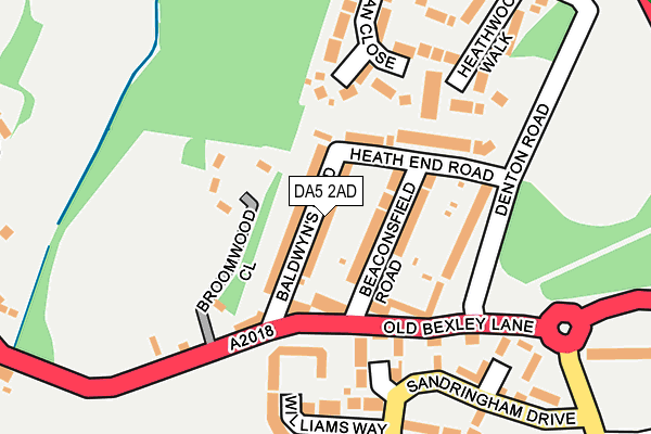 DA5 2AD map - OS OpenMap – Local (Ordnance Survey) DA5 2AD map - OS OpenMap – Local (Ordnance Survey)