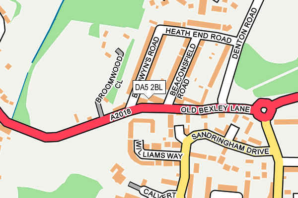 DA5 2BL map - OS OpenMap – Local (Ordnance Survey) DA5 2BL map - OS OpenMap – Local (Ordnance Survey)