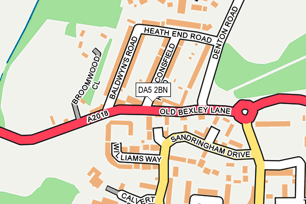 DA5 2BN map - OS OpenMap – Local (Ordnance Survey) DA5 2BN map - OS OpenMap – Local (Ordnance Survey)