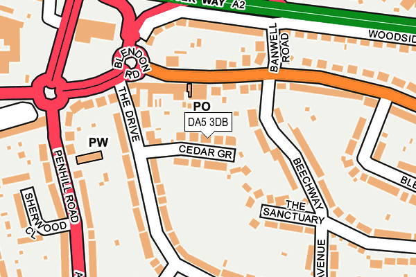 DA5 3DB map - OS OpenMap – Local (Ordnance Survey) DA5 3DB map - OS OpenMap – Local (Ordnance Survey)