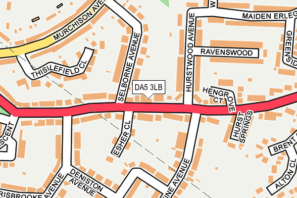 DA5 3LB map - OS OpenMap – Local (Ordnance Survey) DA5 3LB map - OS OpenMap – Local (Ordnance Survey)
