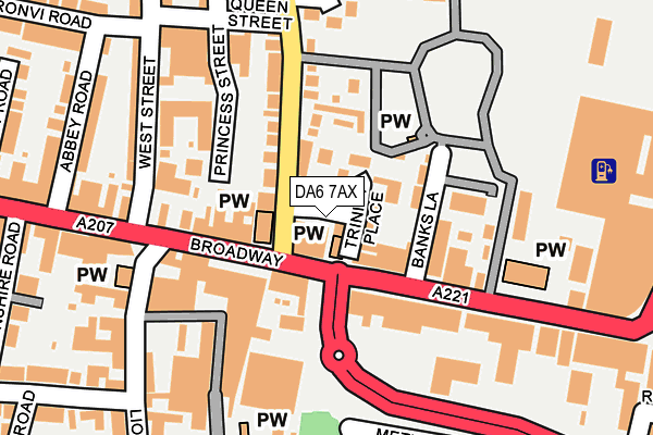 DA6 7AX map - OS OpenMap – Local (Ordnance Survey)