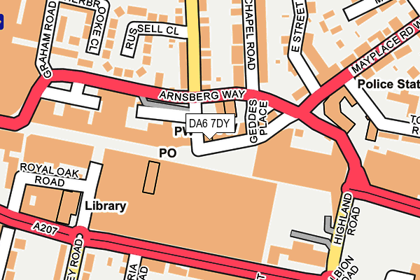 DA6 7DY map - OS OpenMap – Local (Ordnance Survey) DA6 7DY map - OS OpenMap – Local (Ordnance Survey)