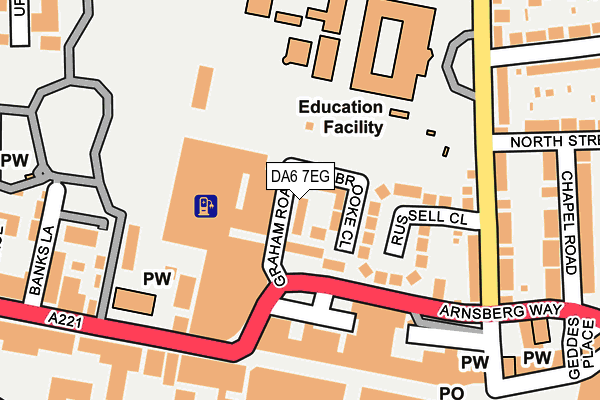 DA6 7EG map - OS OpenMap – Local (Ordnance Survey) DA6 7EG map - OS OpenMap – Local (Ordnance Survey)