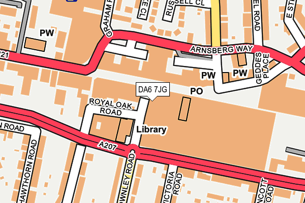 DA6 7JG map - OS OpenMap – Local (Ordnance Survey) DA6 7JG map - OS OpenMap – Local (Ordnance Survey)