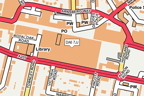 DA6 7JJ map - OS OpenMap – Local (Ordnance Survey)