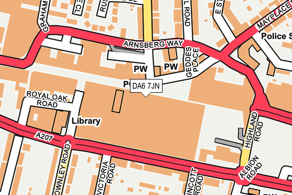 DA6 7JN map - OS OpenMap – Local (Ordnance Survey)