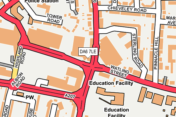 DA6 7LE map - OS OpenMap – Local (Ordnance Survey) DA6 7LE map - OS OpenMap – Local (Ordnance Survey)