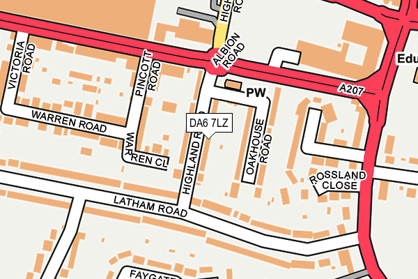 DA6 7LZ map - OS OpenMap – Local (Ordnance Survey) DA6 7LZ map - OS OpenMap – Local (Ordnance Survey)