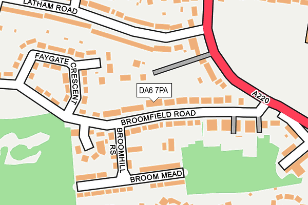 DA6 7PA map - OS OpenMap – Local (Ordnance Survey) DA6 7PA map - OS OpenMap – Local (Ordnance Survey)