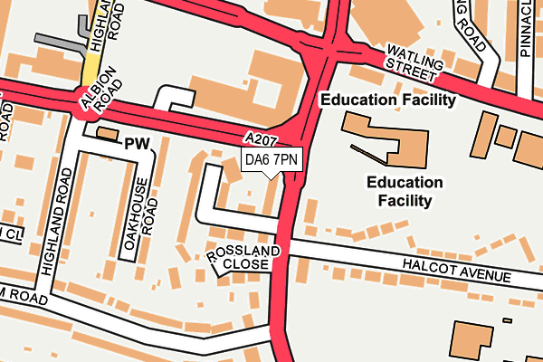 DA6 7PN map - OS OpenMap – Local (Ordnance Survey) DA6 7PN map - OS OpenMap – Local (Ordnance Survey)