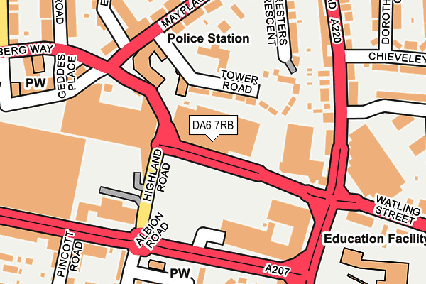 DA6 7RB map - OS OpenMap – Local (Ordnance Survey)