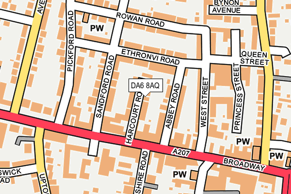 DA6 8AQ map - OS OpenMap – Local (Ordnance Survey) DA6 8AQ map - OS OpenMap – Local (Ordnance Survey)