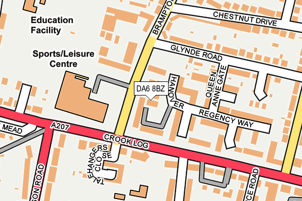 DA6 8BZ map - OS OpenMap – Local (Ordnance Survey)