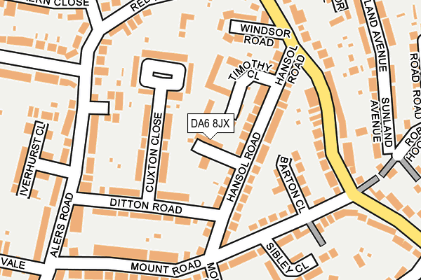 DA6 8JX map - OS OpenMap – Local (Ordnance Survey) DA6 8JX map - OS OpenMap – Local (Ordnance Survey)
